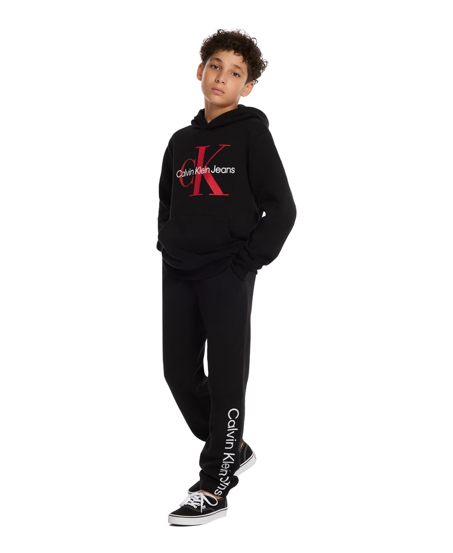 Calvin Klein Boys Pull-on Legacy Fleece Jogger Sweatpants, Drawstring Closure