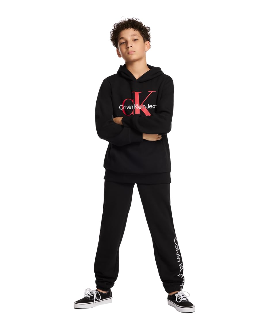 Calvin Klein Boys Pull-on Legacy Fleece Jogger Sweatpants, Drawstring Closure