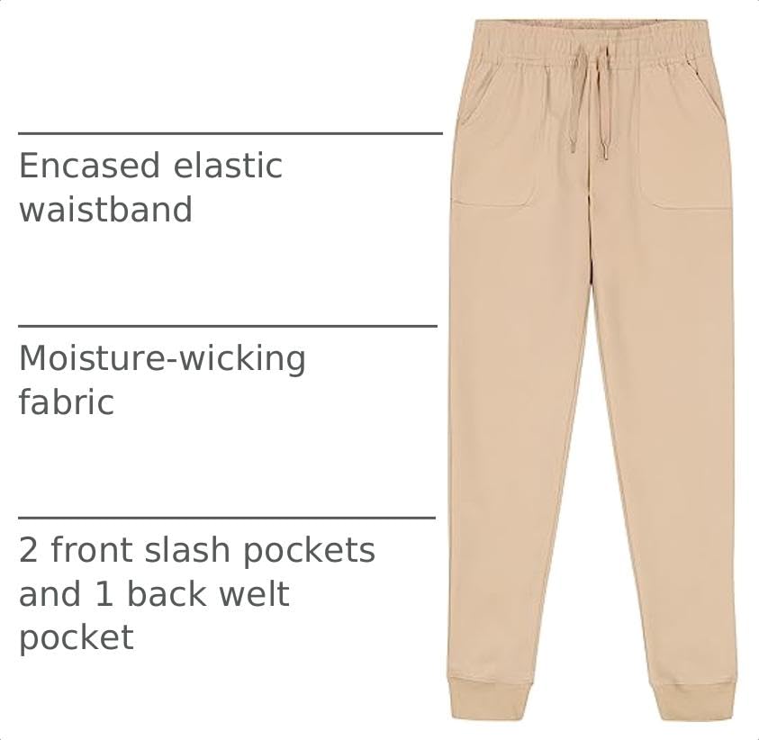 Izod Girls' School Uniform Performance Jogger