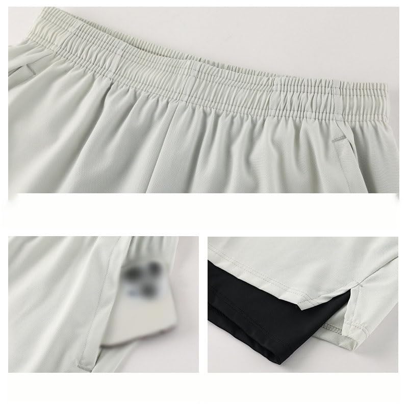Men's 2-in-1 Quick-Dry Athletic Shorts with Liner
