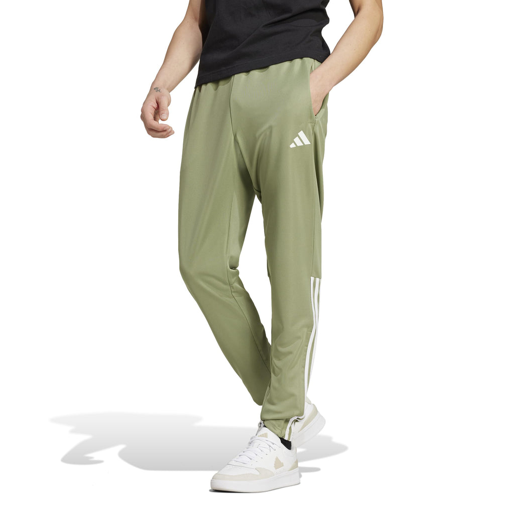 adidas Mens Sereno Aeroready Cut 3-Stripes Regular Slim Tapered Tracksuit Bottoms Training Casual Moisture Wicking - Grey