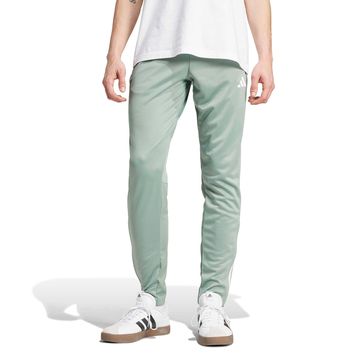 adidas Mens Sereno Aeroready Cut 3-Stripes Regular Slim Tapered Tracksuit Bottoms Training Casual Moisture Wicking - Grey