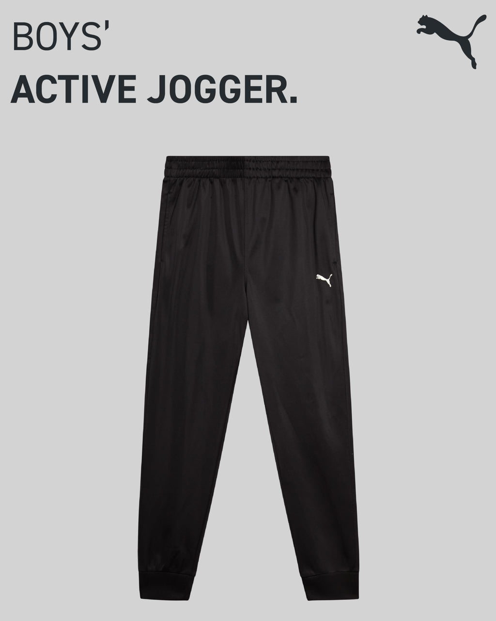 PUMA Boys Tricot Jogger Performance Active Sweatpants Pockets