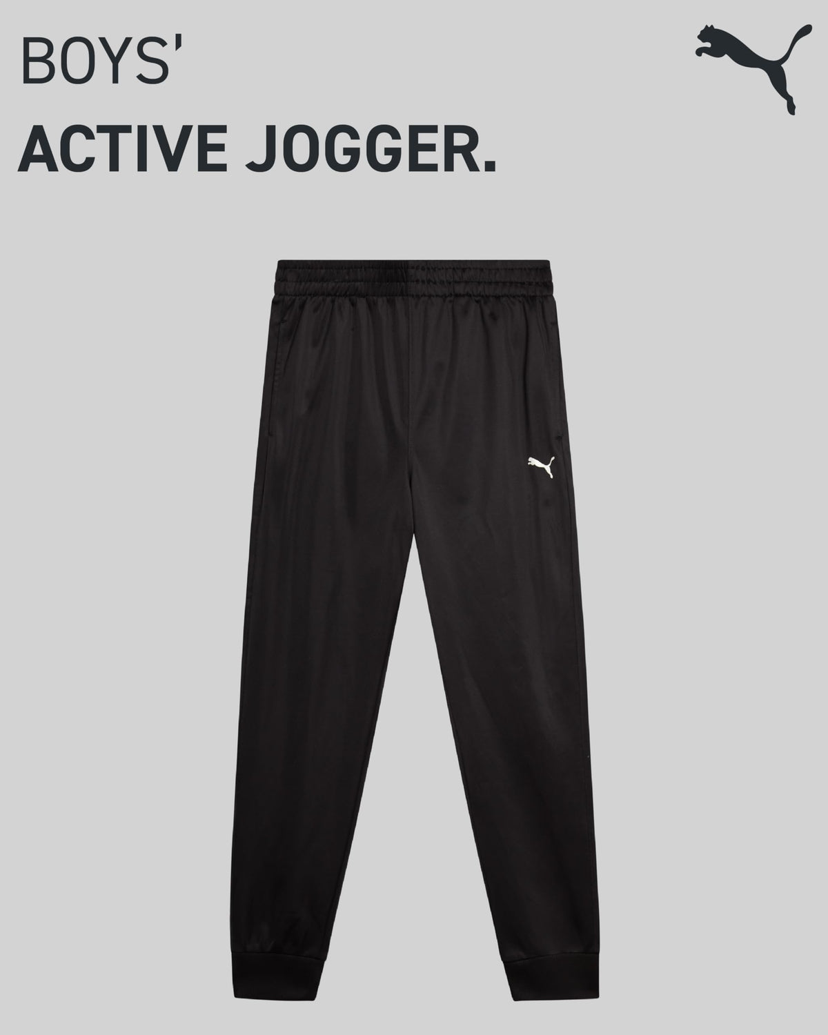 PUMA Boys Tricot Jogger Performance Active Sweatpants Pockets