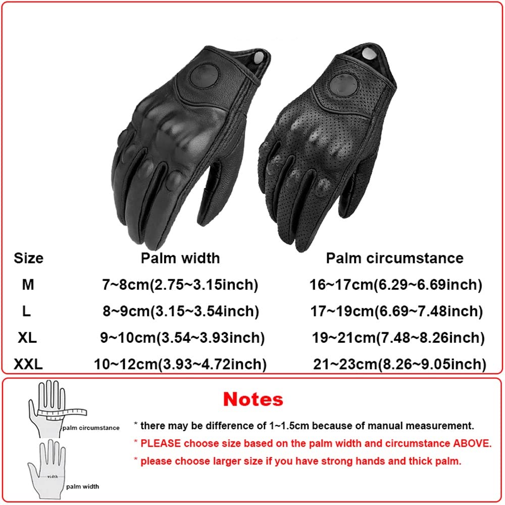 KAOROU Winter Gloves Cycling Touch Handling Fist Joint Protection Leather Gloves