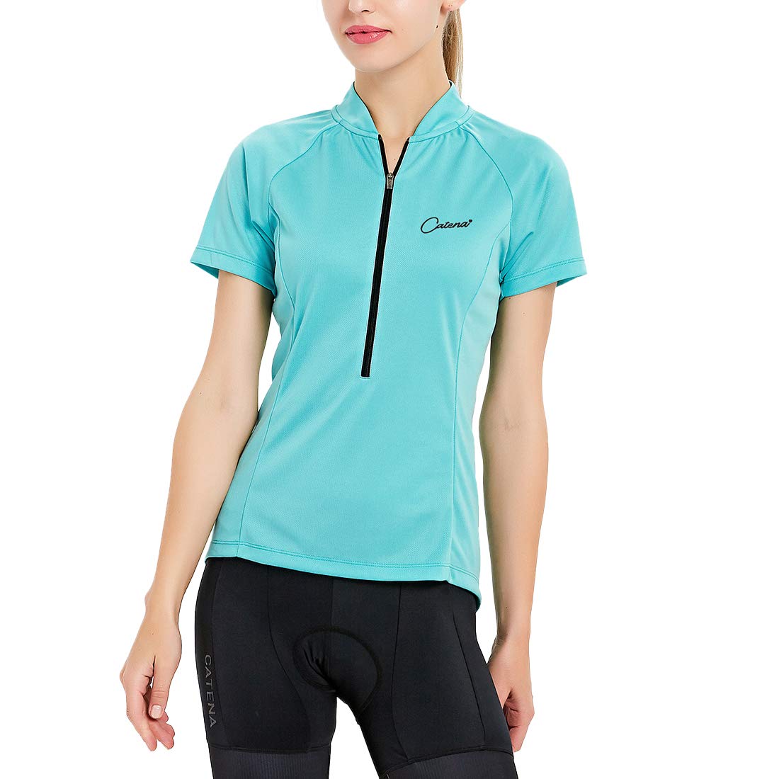 Women's Cycling Jersey Workout Shirt Running Summer Tops