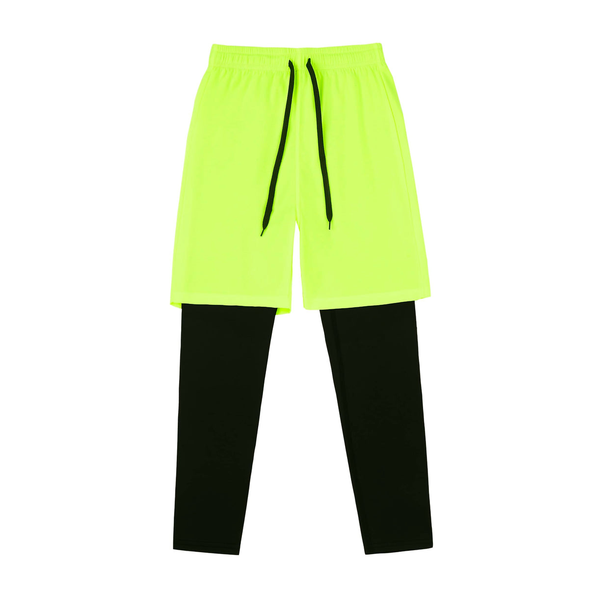 Boys' 2-in-1 Quick-Dry Compression Running Pants