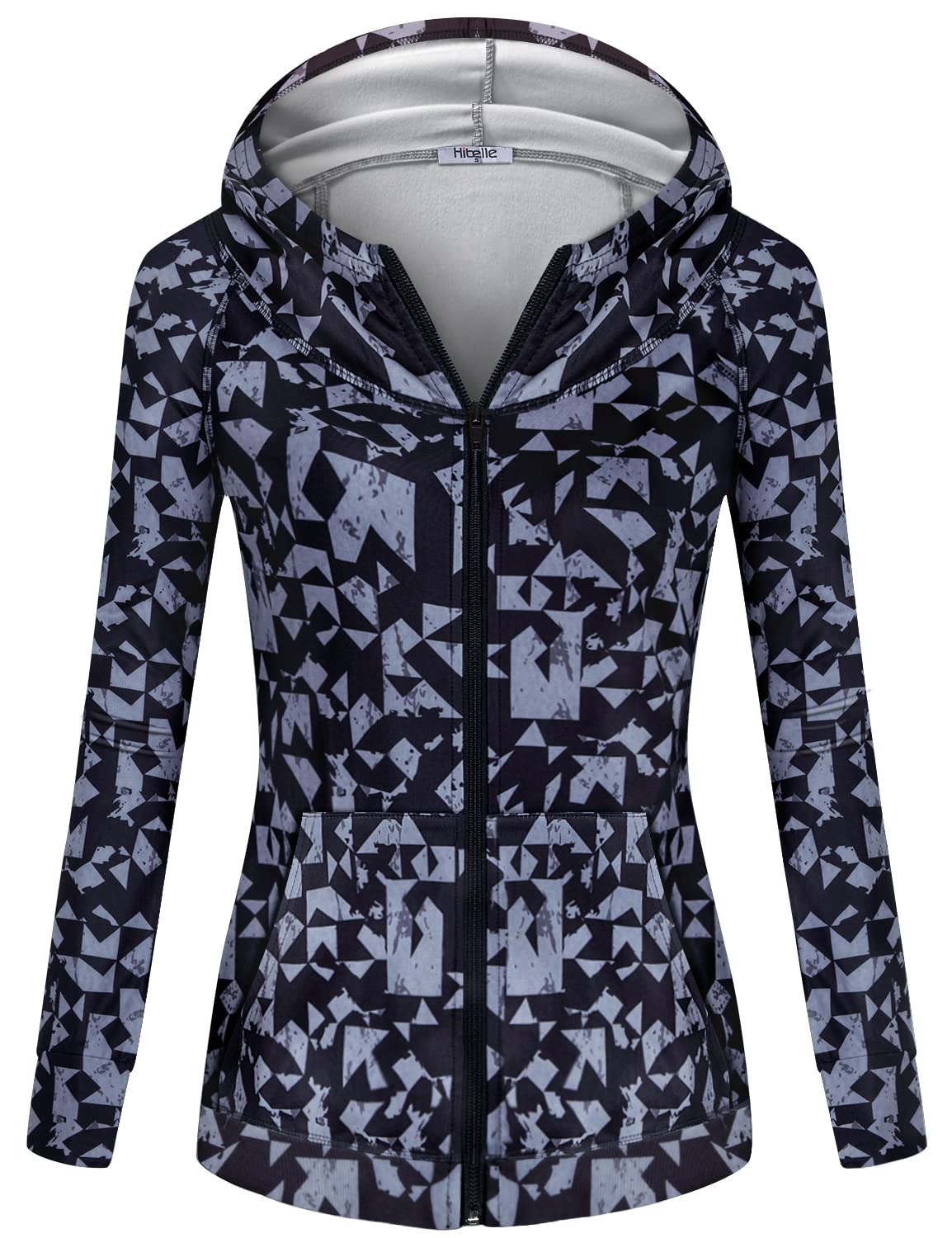 Women's Fleece-Lined Full-Zip Sports Hoodie with Pockets