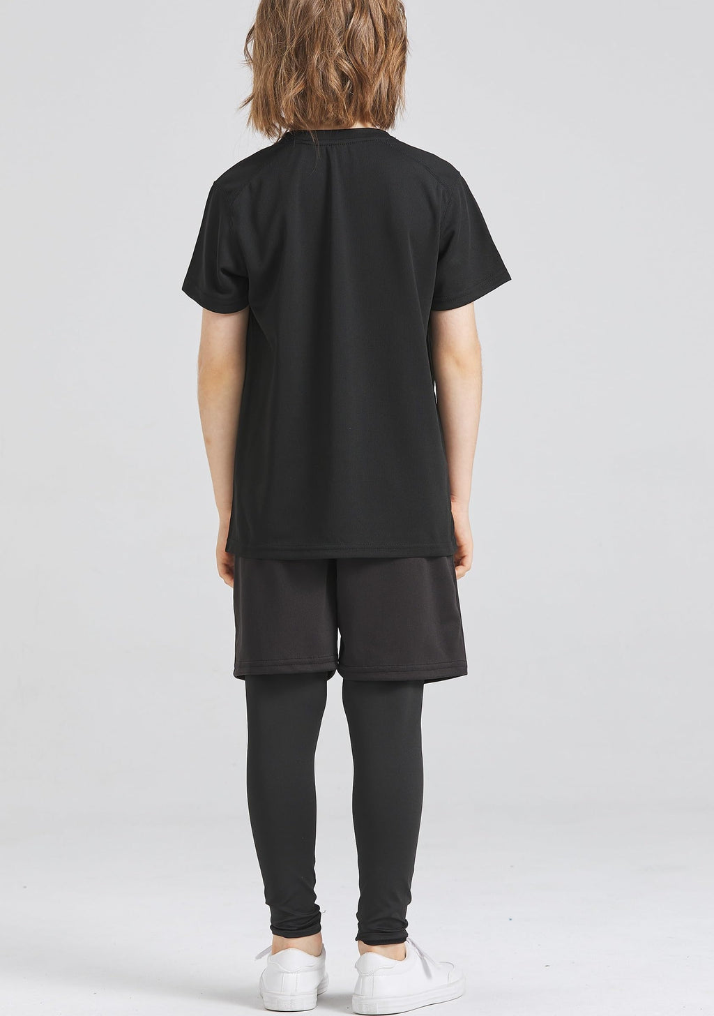 Boys' 2-in-1 Quick-Dry Compression Running Pants