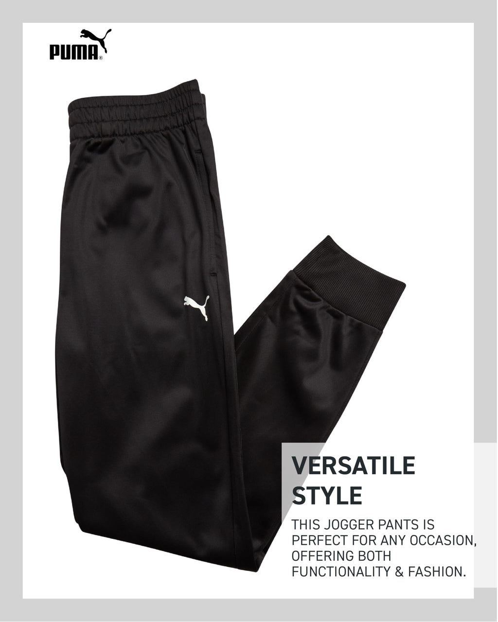 PUMA Boys Tricot Jogger Performance Active Sweatpants Pockets