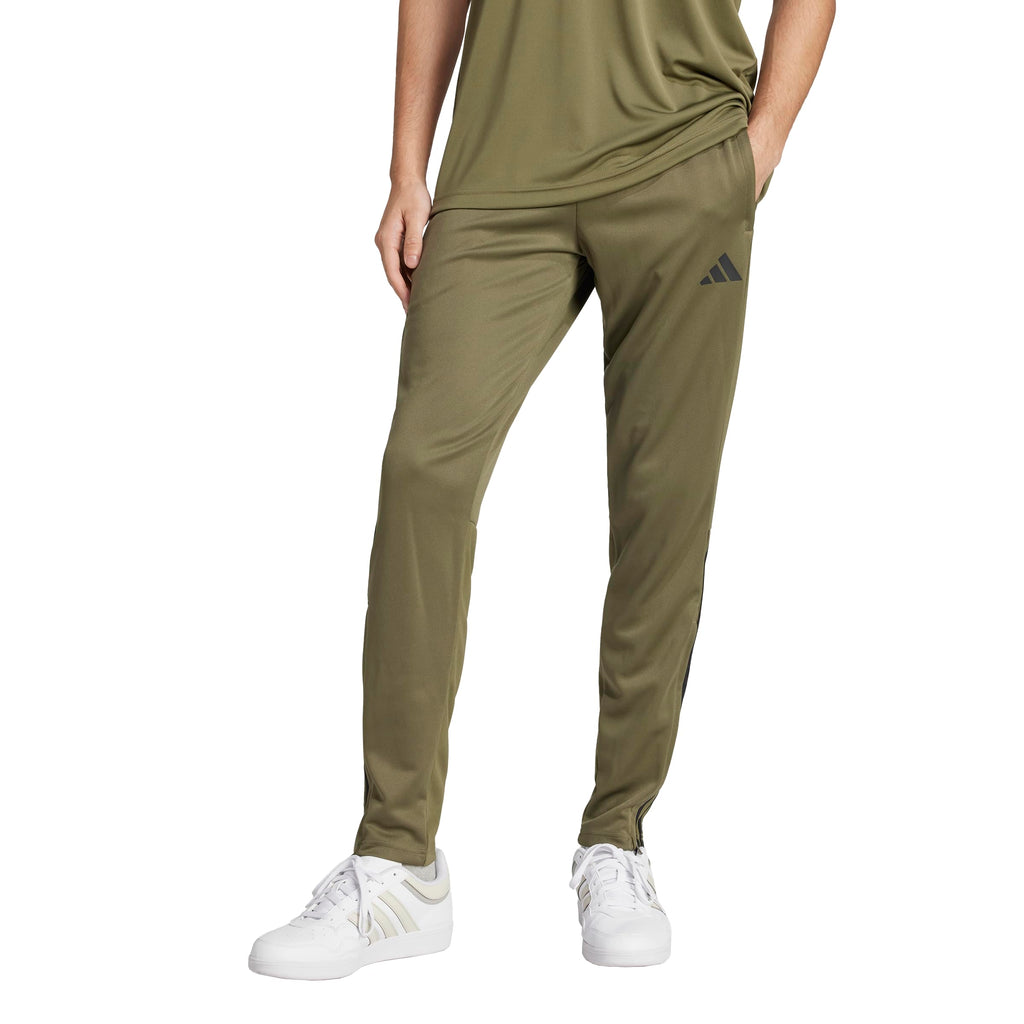 adidas Mens Sereno Aeroready Cut 3-Stripes Regular Slim Tapered Tracksuit Bottoms Training Casual Moisture Wicking - Grey