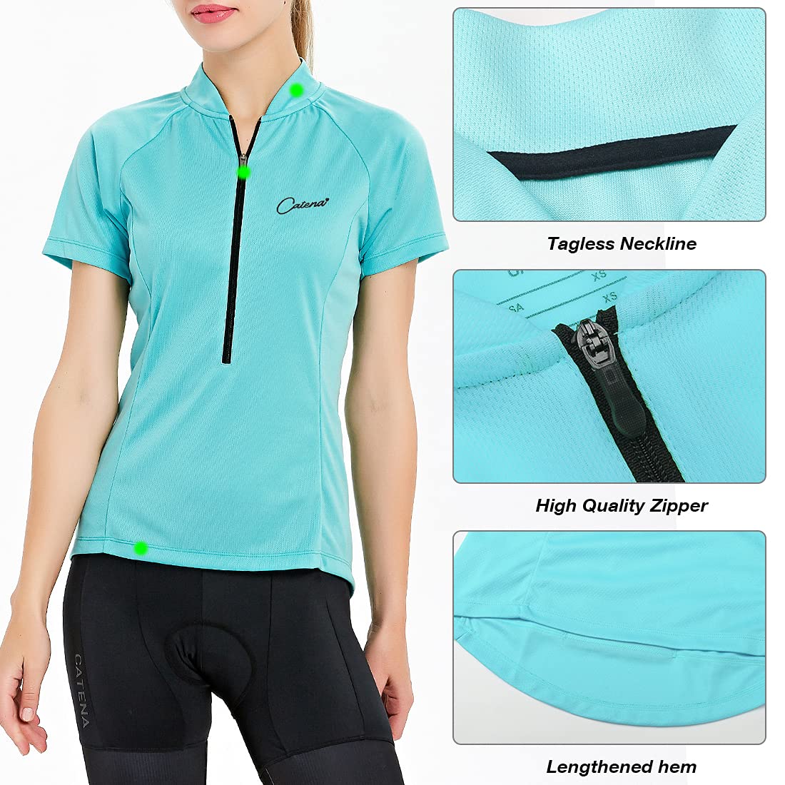 Women's Cycling Jersey Workout Shirt Running Summer Tops