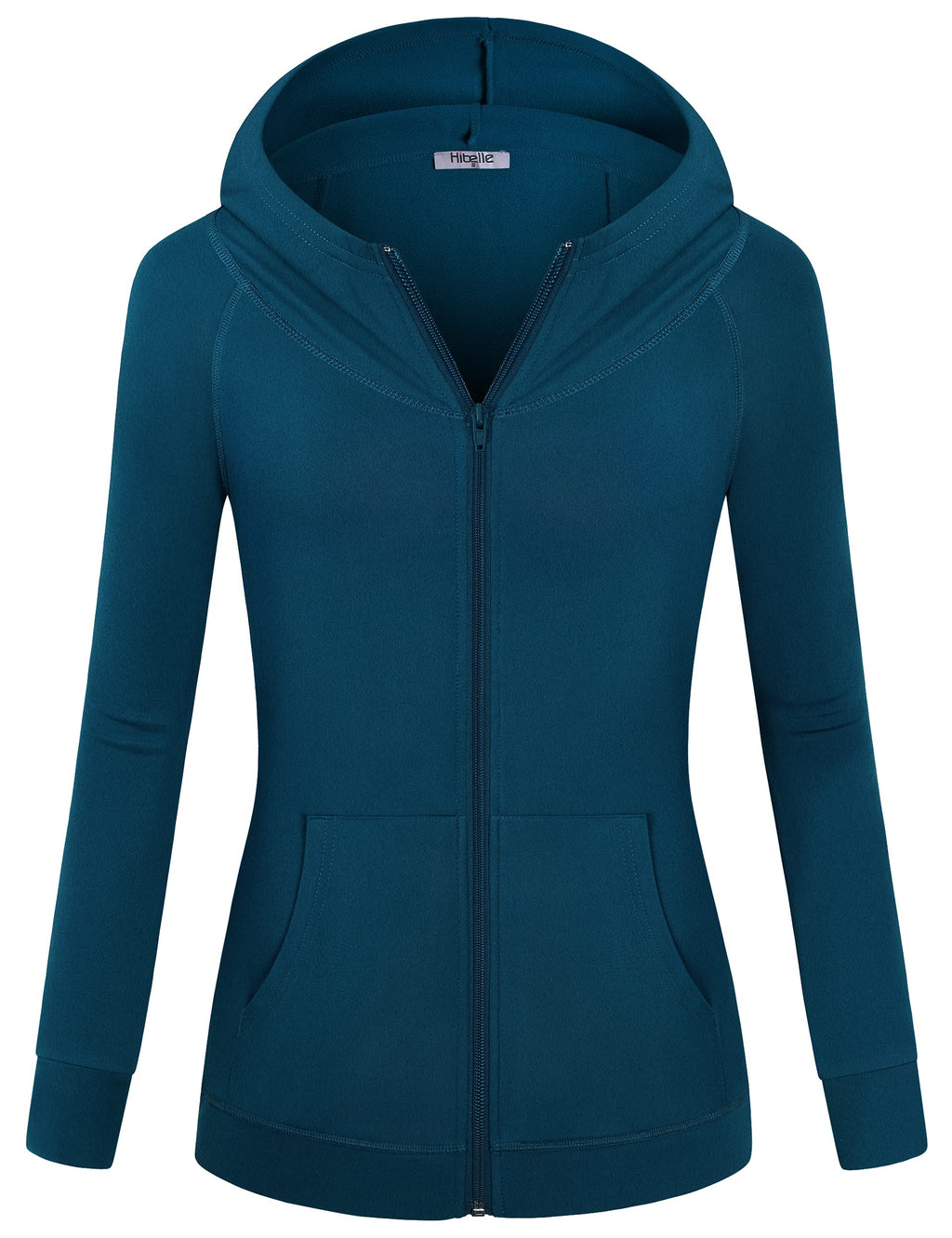 Women's Fleece-Lined Full-Zip Sports Hoodie with Pockets