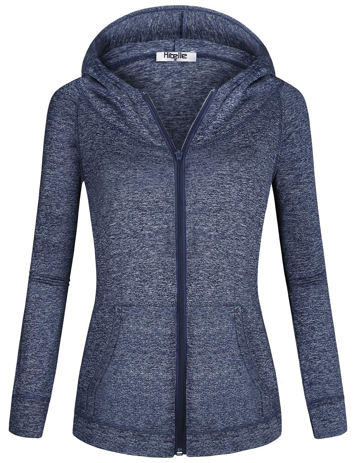 Women's Fleece-Lined Full-Zip Sports Hoodie with Pockets