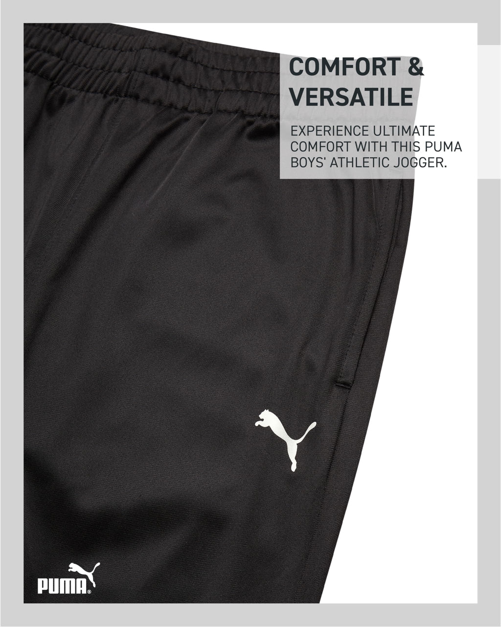 PUMA Boys Tricot Jogger Performance Active Sweatpants Pockets