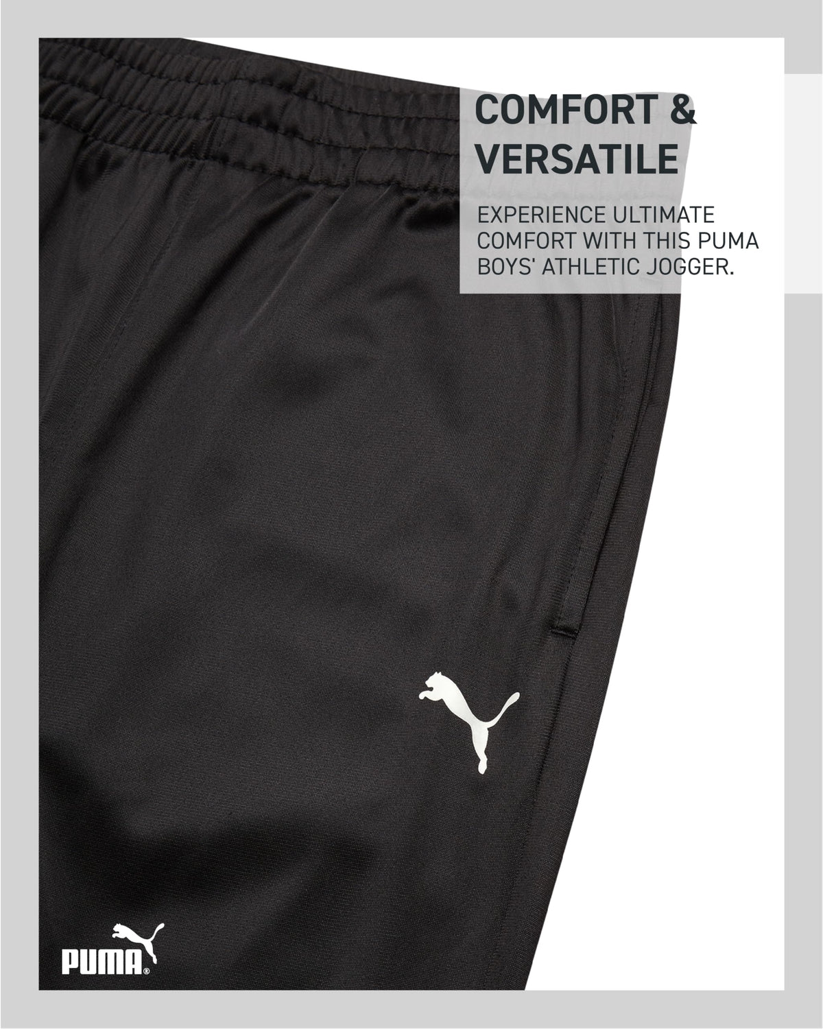 PUMA Boys Tricot Jogger Performance Active Sweatpants Pockets