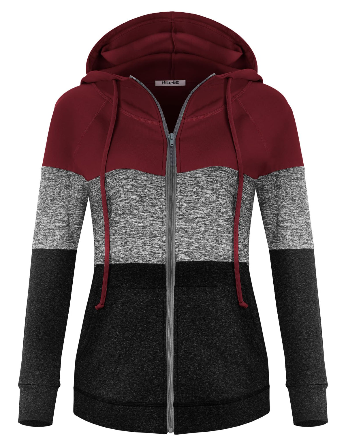 Women's Fleece-Lined Full-Zip Sports Hoodie with Pockets