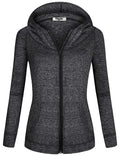 Women's Fleece-Lined Full-Zip Sports Hoodie with Pockets