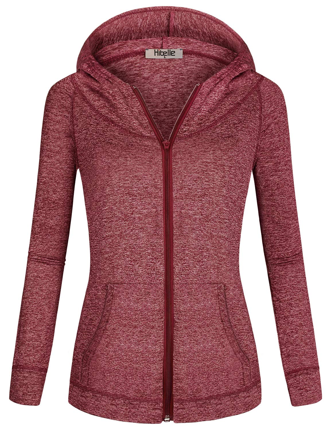 Women's Fleece-Lined Full-Zip Sports Hoodie with Pockets