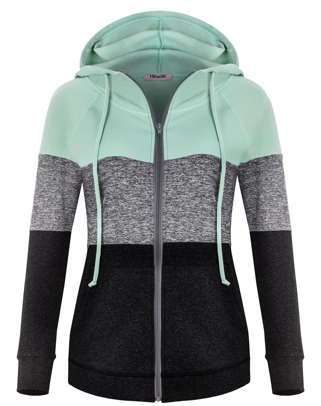 Women's Fleece-Lined Full-Zip Sports Hoodie with Pockets