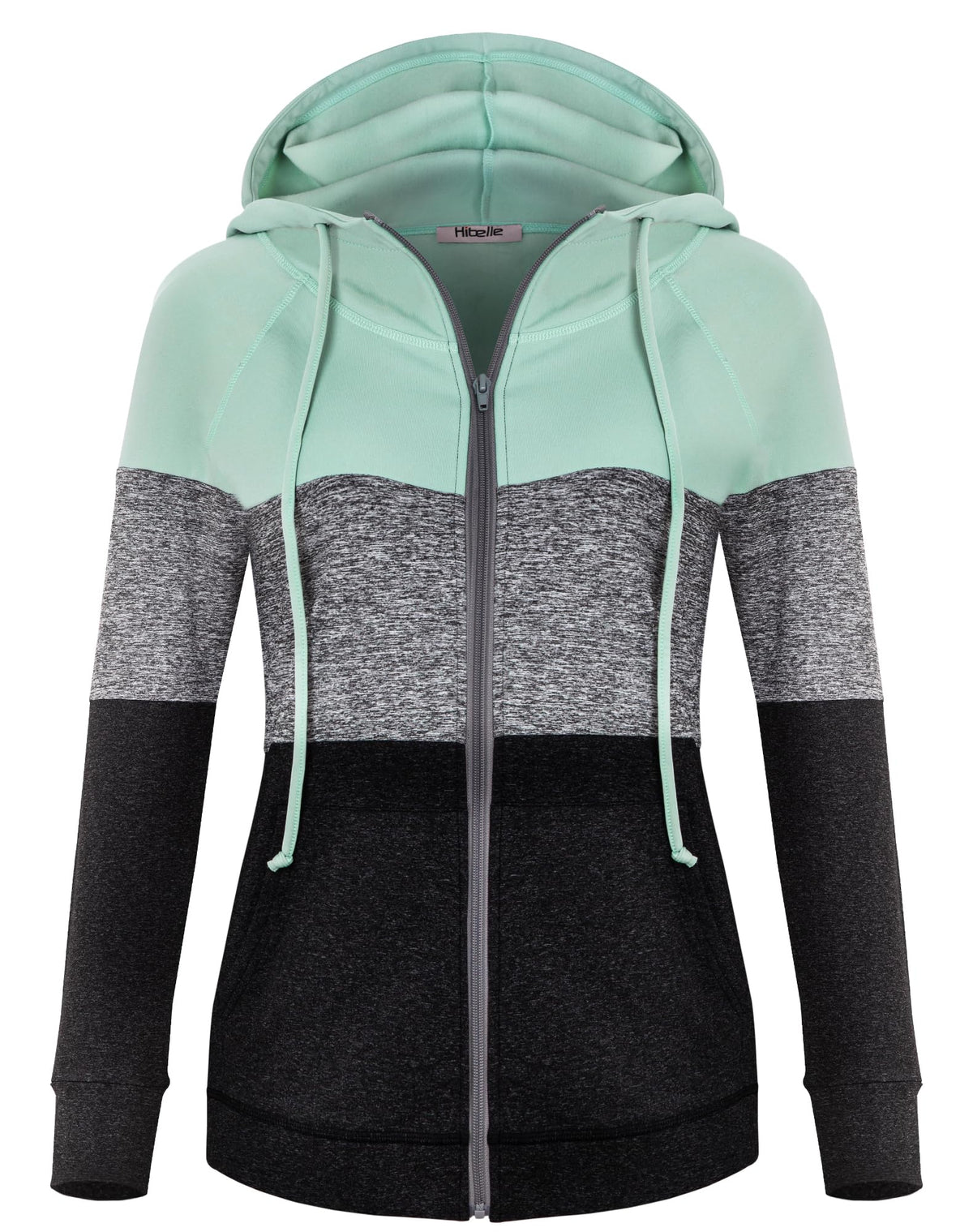 Women's Fleece-Lined Full-Zip Sports Hoodie with Pockets