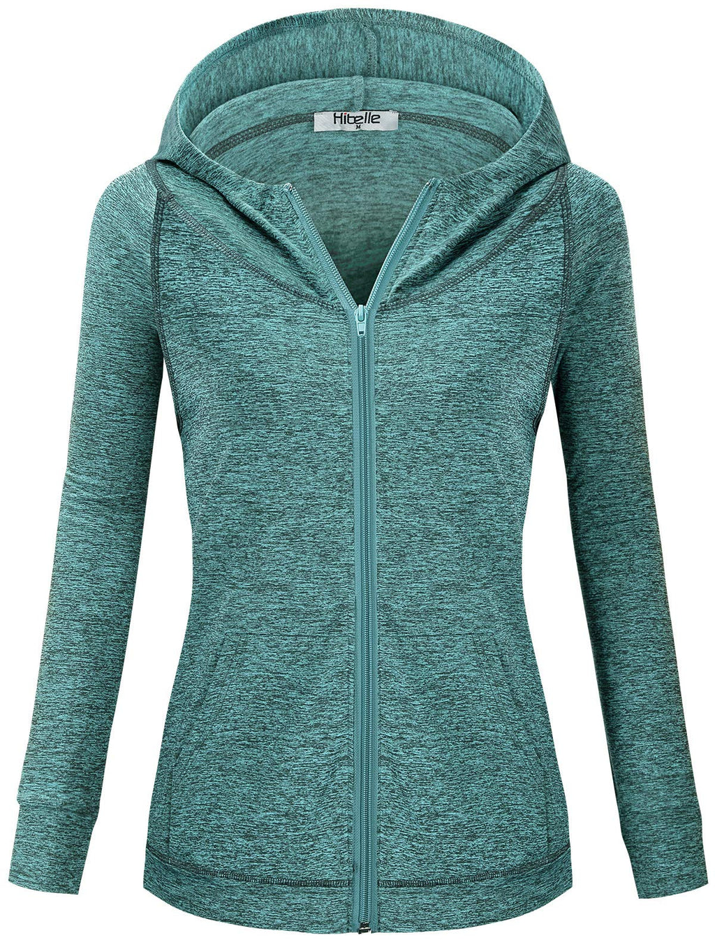 Women's Fleece-Lined Full-Zip Sports Hoodie with Pockets