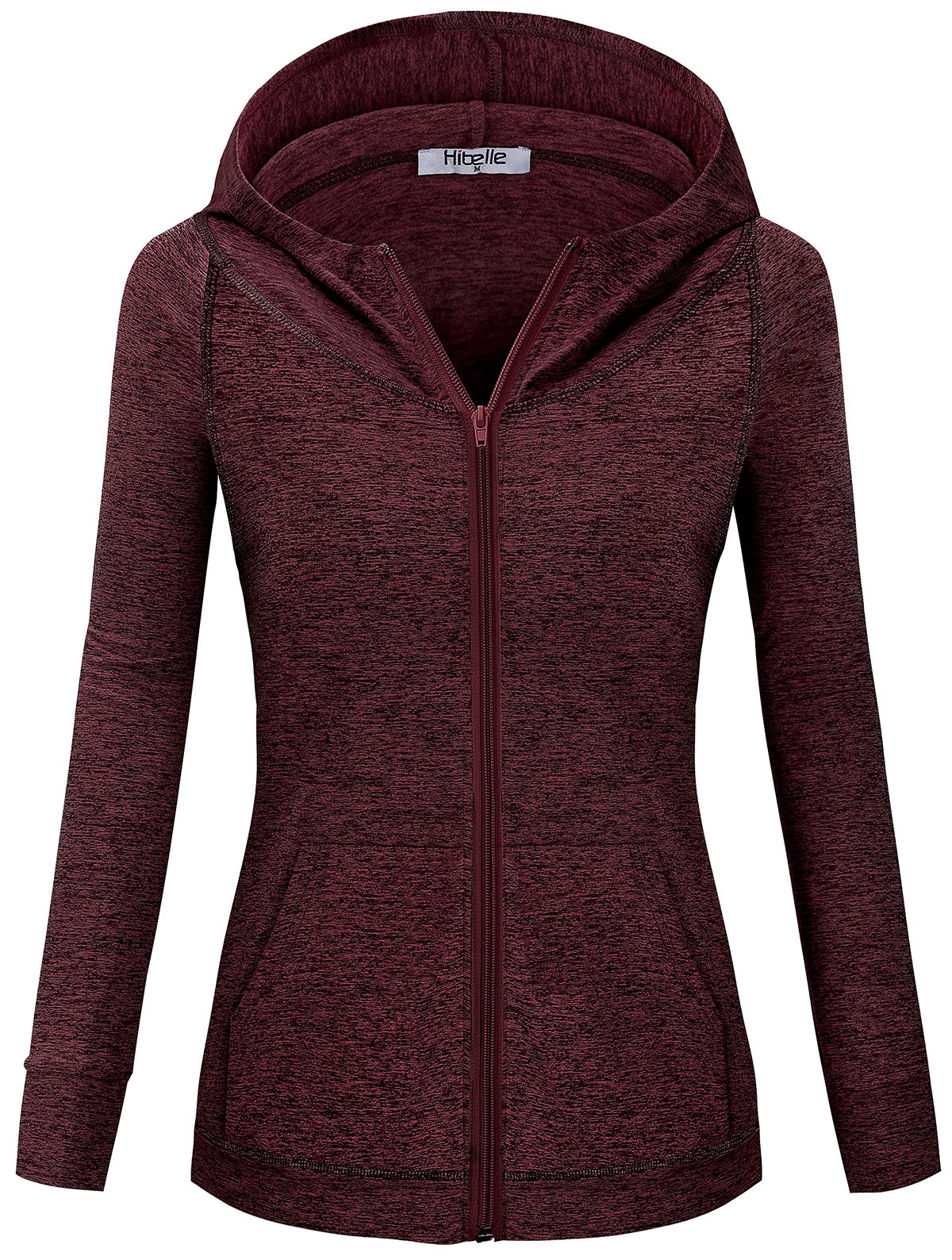 Women's Fleece-Lined Full-Zip Sports Hoodie with Pockets